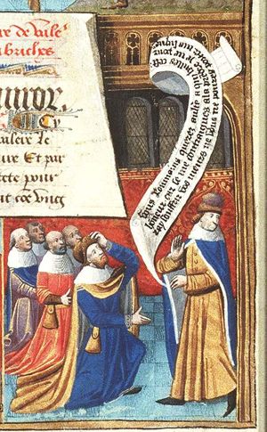 Manlius refusing to be consul, because of his bad eyes