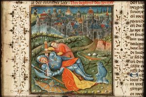 David and Goliath: David beheads Goliath with his sword