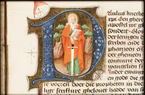 St. Paul holding a sword and a book