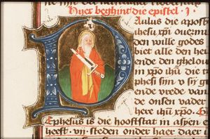 St. Paul holding a sword and a book