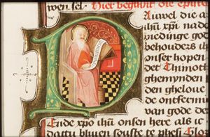 St. Paul writing a letter
