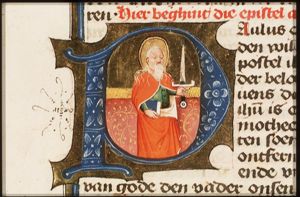 St. Paul holding a book and a sword