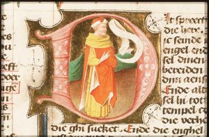 The prophet Malachi holding a scroll