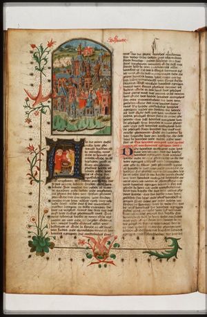 Emperor Titus entering burning Jerusalem