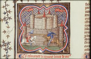Marcus Furius Camillus kills the king of the Gauls outside Rome