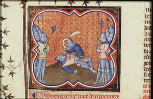 Titus Manlius Torquatus kills a leader of the Gauls, taking his golden necklace