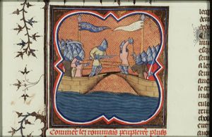 Sea battle between the Romans and the Greeks under Cleonymus off Venice