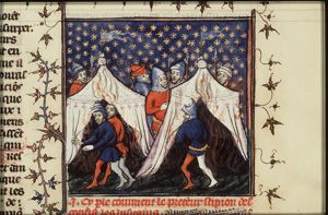 The Romans set fire to an enemy camp