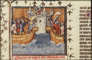 Acilius attacks the town of Lamia