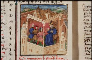 Roman consuls receiving orders to combat Philip V of Macedonia