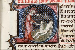 The Creation: God forms Eve from Adam's rib