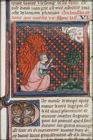 Moses and the burning bush