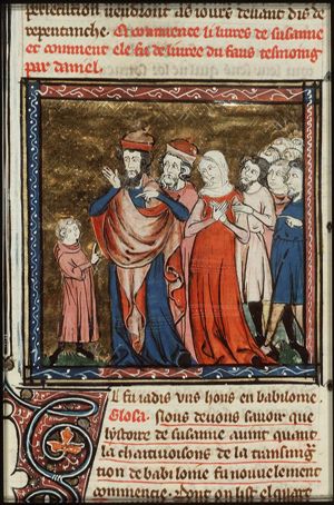 Daniel proves Susanna's innocence