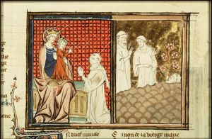 Legend of the monk with five roses growing out of his mouth