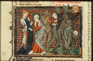 Legend of the monk who adored St. Peter: the monk is carried off by devils