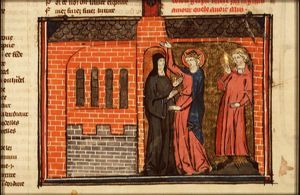 Legend of the nun leaving the cloister because of her love for a knight