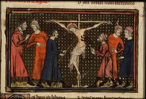 Legend of the Jew destroying the crucifix, left behind by a Christian