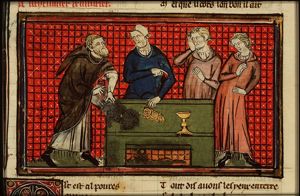 Legend of the hermit ransoming the son of a knight