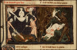 Legend of the hermit being desperately because a murder went to heaven at first