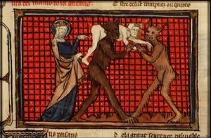 Legend of the farmer saved by Mary from the devil