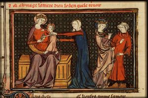 Legend of the woman who lost her child and made an attempt to take the child of the statue of Mary