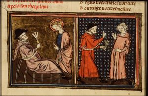 Legend of the knight appointed chaplain by Mary