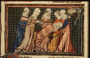 Legend of the woman assisted by Mary during the delivery