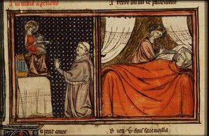 Legend of the clerk praying a five hundred times Ave Maria