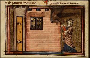 Legend of the child thrown out of the window by the devil and caught by Mary