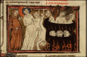 Legend of the hermit led to the Purgatory by the devil
