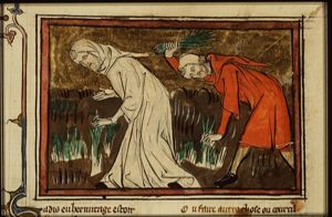 Legend of the hermit planting leek