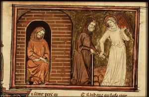 Legend of the angel leading a hermit through the world