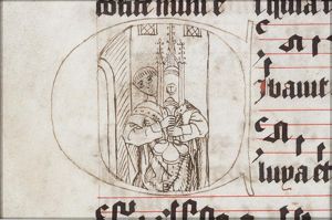 A priest showing the Holy Sacrament