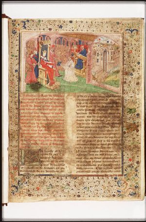 Simon de Hesdin presents his translation of Valerius Maximus' 'Facta et dicta memorabilia' to Charles V, king of France