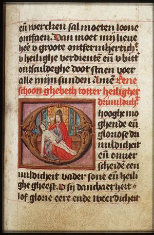 The Trinity: God the Father holding the body of Christ (Not Gottes)
