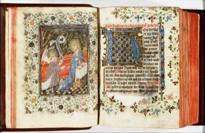 The Annunciation: Gabriel announces Christ's birth to Mary