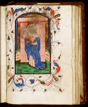 Madonna: Mary standing, holding the Christ-child