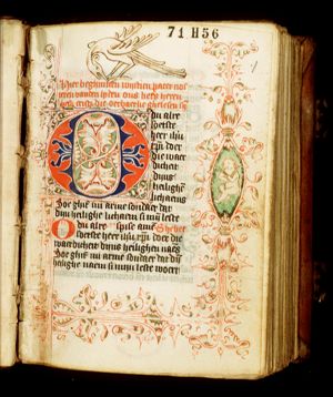 Christ-child holding Instruments of the Passion: scourge and reed(?)