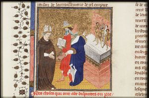 St. Augustine discussing the nature of the gods with Varro and Apuleius