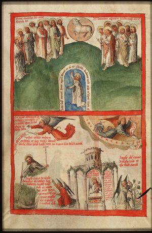 Adoration of the Lamb on Mount Sion by the 144-thousand; St. John the Evangelist (1st of 2)
