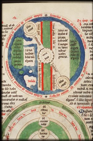 The five zones of the earth of Macrobius
