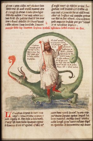 Antichrist sitting on Leviathan