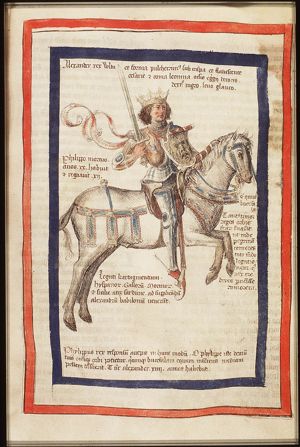 Alexander the Great riding Bucephalus