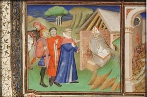 St. Alphege, Archbishop of Canterbury, is asked for advice