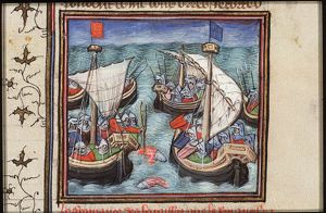 Sea-battle between the English and the French