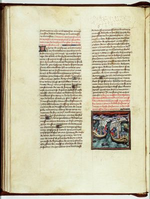 Sea-battle between Luis d'Espagna and Robert d'Artois
