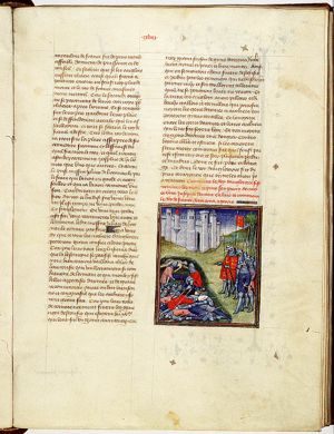 Edward III counting the dead on the battlefield of Crécy