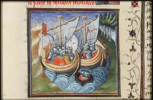 Edward III sets sail to relieve Thouars