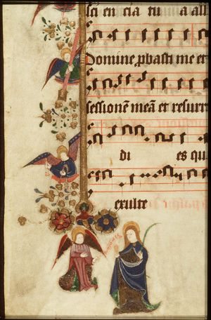 An angel addressing St. Mary Magdalene at the empty tomb