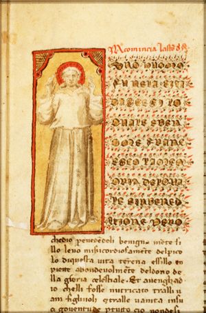 St. Francis of Assisi showing his stigmata